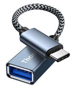 USB C to USB Adaptor Aluminum USB C Adapter OTG Cable Type C Male to USB 3.0 Female 5Gbps Transfer