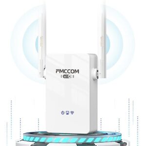 FMCCOM WiFi Extender Booster Wireless Signal Booster WiFi Range Extender Up to 2600sq.ft