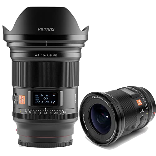 VILTROX AF 16mm F1.8 FE Full Format Wide Angle Lens for Sony E-Mount Cameras (Fixed Focal Length