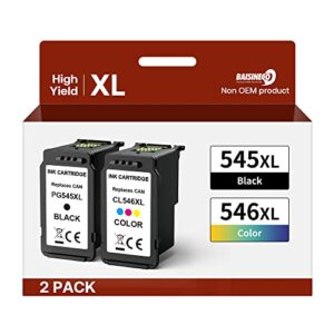 BAISINECO PG-545XL CL-546XL Ink Cartridges Black and Colour High Yield Remanufactured Canon 545 546 Ink Cartridges for TS205 TS3150 TS3151 TS3350 MG2550S MG2950 MG3050 MX495 TR4550 TR4551