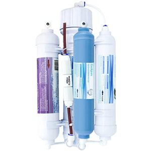 Geekpure 4-Stage Portable Aquarium Countertop Reverse Osmosis Water Filter System with DI Filter-100GPD