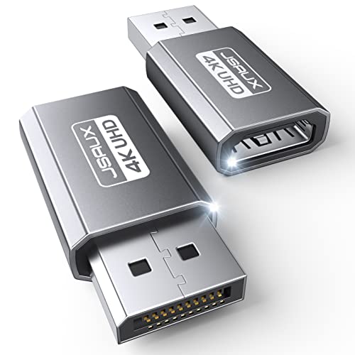 JSAUX 4K DisplayPort to HDMI Adapter 2-Pack