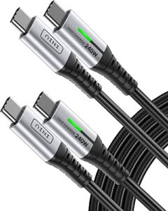 INIU 240W USB C to USB C Cable【6.6ft 2Pack】