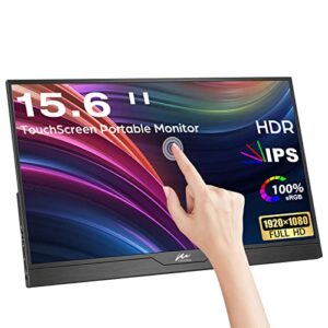 Portable Monitor Touchscreen Kenowa 15.6" HDR 1080P Full HD IPS Eye Care Touch Screen with Standard HDMI