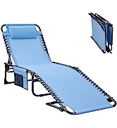 #WEJOY Folding Beach Chair set of 2 Lightweight Portable Strong Stabile High Back Camping Chair f...