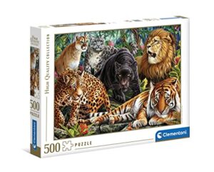 Clementoni 35126 Gatos Salvajes 500pcs Collection Wild Cats 500 Pieces