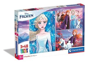 Clementoni - 25240 - Supercolor Puzzle - Disney Frozen 2 - 3 x 48 pieces - Made in Italy - jigsaw puzzle children age 4+