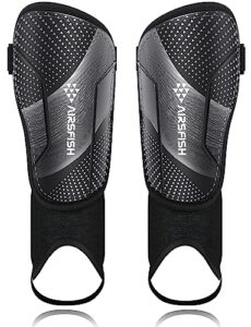Shin Pads Boys CE Certified Airsfish Kids Shin Pads with Ankle Protection