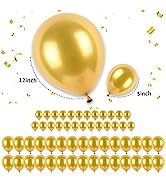 FEYG White Balloons, 55pcs 5 Inch 12 Inch White Birthday Balloons, Latex White Party Balloons for...