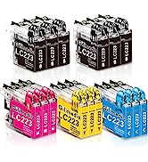Gilimedia LC223 Ink Cartridges for Brother LC-223 LC223 LC221 LC-221 with Brother DCP-J4120DW J56...