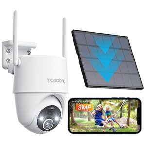 Topcony 2K Solar Security Camera Wireless Outdoor
