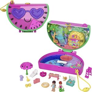 Polly Pocket Watermelon Pool Party Compact Playset with Scented Feature