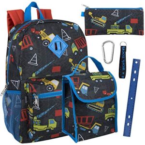 Trail maker Boy's 6 in 1 Backpack Set with Lunch Bag