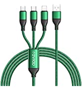 RAVIAD Multi Charger Cable, 3 in 1 Multiple Charging Cable [1.2M] Multiple USB Cable Nylon Braide...