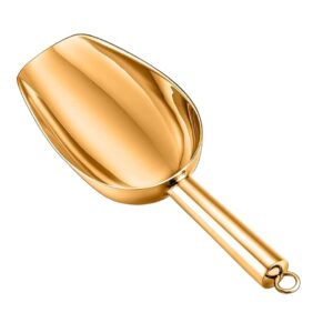 Blissify Ice Cream Scoop (Pack Of 1) – Gold Ice Cream Scooper with Comfortable Handle - Sturdy Stainless Steel Scoop Shovel for Animal Food