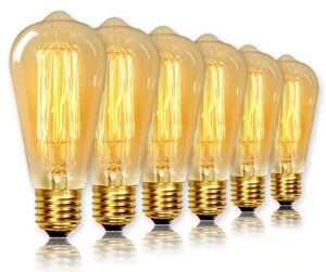 ST64 Vintage Light Bulbs with E27 Edison Screw Cap