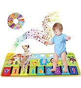 Joyjoz Piano Mat,Musical Mat with 8 Instruments Sound, Dance Mat for Child, Xmas Gift Toys for Ba...