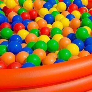 EPISENT Soft Plastic Pit Play Balls: Multicoloured | Crush-Proof | No Sharp Edges | Non-Toxic | Phthalate & BPA Free | Indoor & Outdoor Use - Baby or Toddler Ball Pit