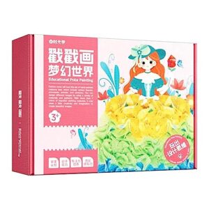 Poke Art DIY Toy for Kids - Creative Fabric Art Frenzy Paper DIY Art & Crafts Kit for Girls