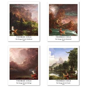 Wall Art Unframed Prints Giclee Art Paper Set of 4