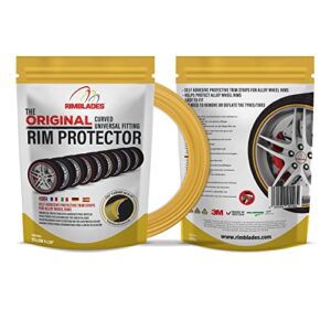 Rimblades Original Alloy Wheel Rim Protectors | Alloy Wheel Protectors | Alloy Protectors | Rim Protectors | Wheel Protectors | Fits 12-24 Inch Wheels (Yellow)