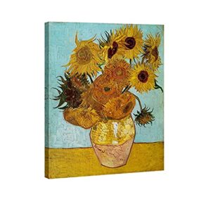 Wieco Art Sunflower by Vincent Van Gogh Oil Paintings Reproduction Modern Floral Giclee Canvas Prints Artwork Flowers Pictures on Canvas Wall Art for Home office Decorations