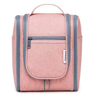 Travel Hanging Toiletry Wash Bag Makeup Cosmetic Organizer for Women (Pink (Medium))