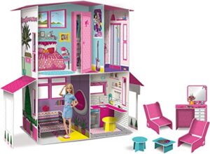 Liscianigiochi Barbie Dream House Pretend Play Doll House Two - Storey Villa
