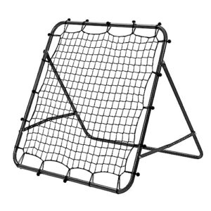 MorNon Football Rebounder Net Kickback Aid Target Goal Soccer Training Equipment Kids Rebound Net for Home Garden Outdoor Black