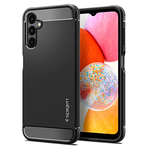 Spigen Rugged Armor Case Compatible with Samsung Galaxy A14 4G LTE - Matte Black