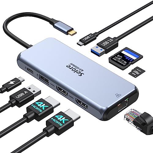 USB C Docking Station Dual Monitor 2 HDMI