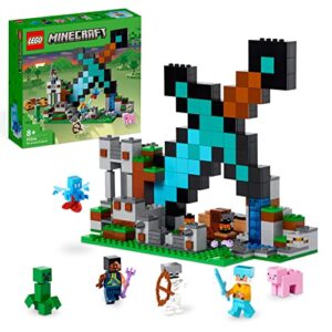 LEGO 21244 Minecraft The Sword Outpost Building Toy with Creeper