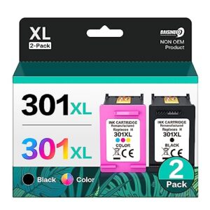 BAISINECO Remanufactured 301XL Ink Cartridges Compatible for HP 301 XL Ink Cartridges Combo Pack