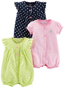 Simple Joys by Carter's Baby Girls' Snap-Up Rompers