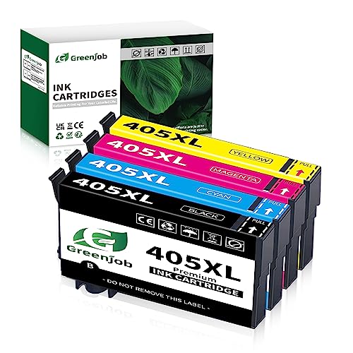 Greenjob 405XL Ink Cartridges Multipack Replacement for Epson 405 XL Compatible with Workforce Pro WF-3820 WF-4820 WF-7310 WF-7830 WF-7835 WF-7840 WF-3825 WF-4825 WF-4830 Printer (4-Pack)