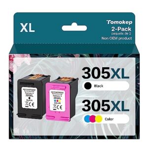 Tomokep 305XL Ink Cartridges Replacement for HP 305 XL Ink Cartridges Black and Colour