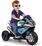 GYMAX Kids Electric Motorbike, 6V Battery Powered Ride on Motorcycle with Lights, Music, Horn, St...