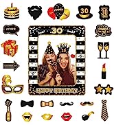 21st Birthday Photo Booth Props, 21st Birthday Decorations Inflatable Selfie Frame with 21st Birt...