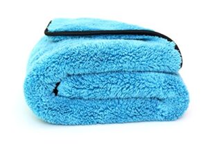 Immaculate Textiles Professional Grade Dual-Purpose Microfibre Car Detailing Towel/Cloth - 40x60cm (16x24in) - 500GSM : Buffing - Polishing - Drying - Waxing - Cleaning - Valet (Blue)