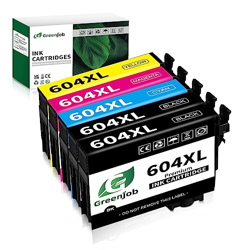 Greenjob 604XL Ink Cartridges Replacement for Epson 604 Ink Cartridges Multipack Compatible with Expression Home XP-2200 XP-2205 XP-3200 XP-3205 XP-4200