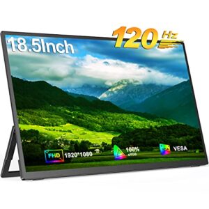 EVICIV Gaming Monitor 18.5 inch 120Hz Portable Monitor FHD 1080P IPS Screen with 300Nits 100% sRGB Laptop Monitor Support Mini HDMI and Type-C Connection HDR Second Screen for PC/Laptop/PS/Xbox/Phone