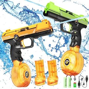VATOS Electric Water Guns Pistol - Rechargeable Automatic Squirt Guns with 2 Magazines 500cc