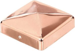 Post Cap for Wooden Posts Flat Shape 90 x 90 mm / 1 STK. Material: Kupfe