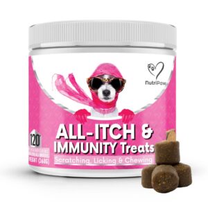 NutriPaw All-Itch Immunity Treats For Dogs - Soothe Itchy Paws