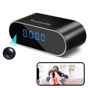 1080P Spy Camera WiFi Indoor Hidden Camera Clock Wireless Mini Home Security Camera Small Secret Camera Nanny Spy Cam Surveillance Camera with APP 140 Wide Angle Night Vision Motion Detectio