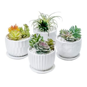 Nioslier 4 Pack Flower Pots