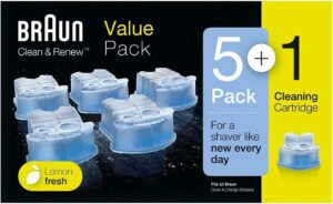 Braun Clean and Renew Electric Shaver Cleaning Cartridges