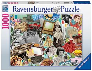 Ravensburger The 50s 1000 Piece Jigsaw Puzzle for Adults and Kids 12 Years Up - Retro Nostalgia 1950s