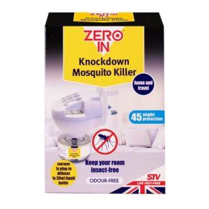 Zero In ZER740 Knockdown Plug-In Mosquito Killer. Plug-In Insect Killer. For Home & Travel. Lasts for up to 45 Nights