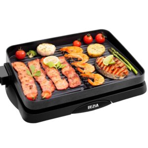 Electric Grill Machine BBQ Barbecue Indoor Grill Nonstick Smokeless Outdoor with 5 Level Temperature Adjustment Knob